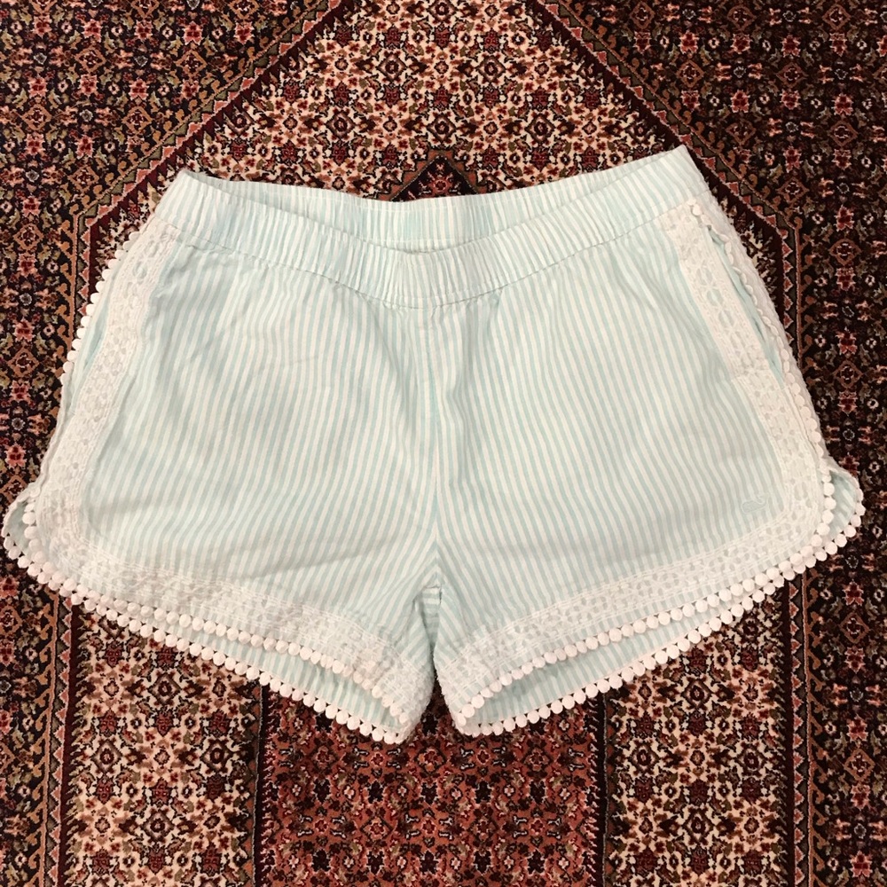 Vineyard Vines Aqua Striped Shorts with side pockets. Never worn.